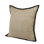 Housse de coussin en lin tissé à la main brun clair / noir Farmhouse