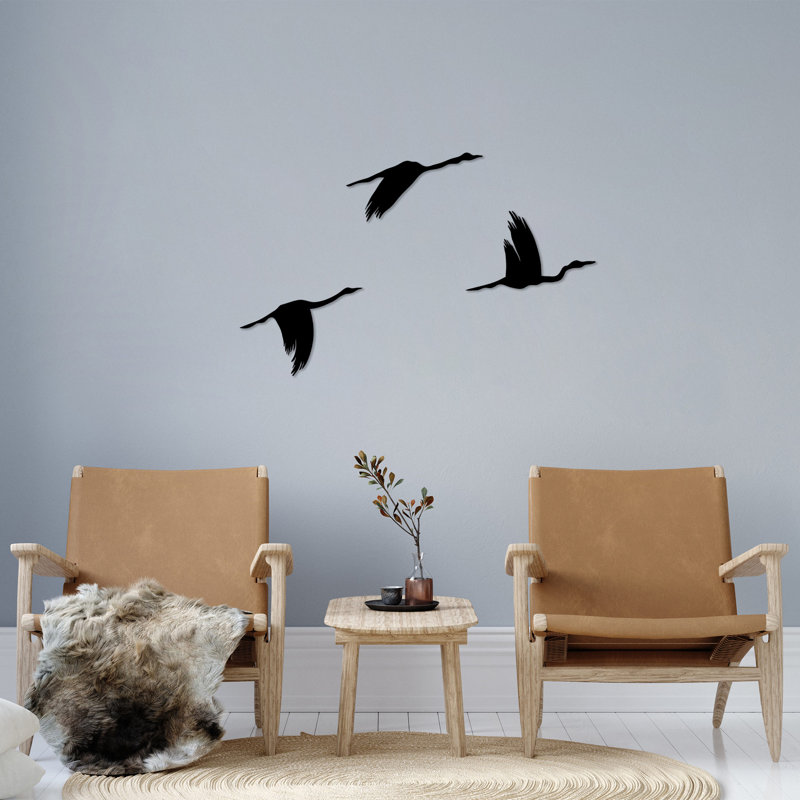 Decorative Metal Wall Accessory Set (3 Pieces), Black, 4.3 x 6.3 inches, 5.5 x 8.7 inches, 7.1 x 10.6 inches | 100% Metal Construction, Thickness: 0.04 inches | Stylish & Durable Home Décor, Perfect for Any Room