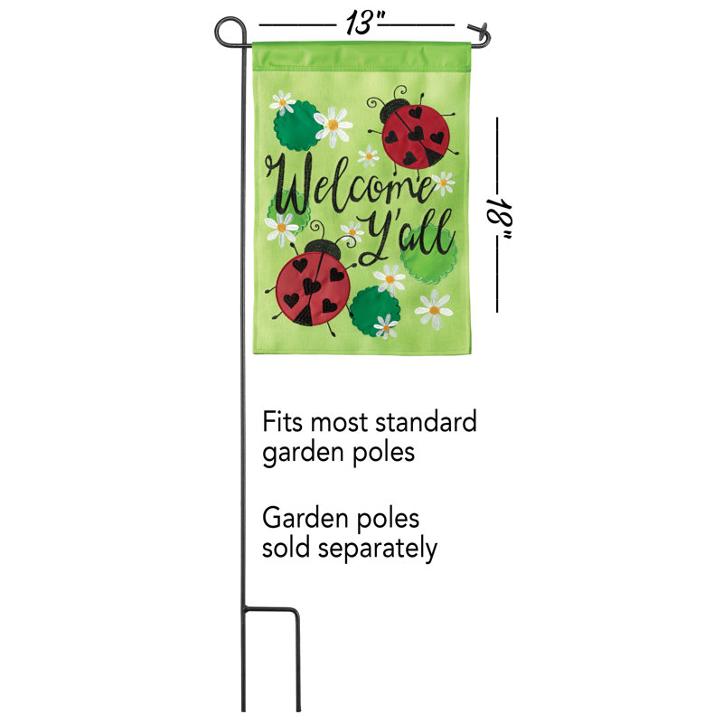 Garet Double Sided Polyester Garden Flag, 18" H x 13" W