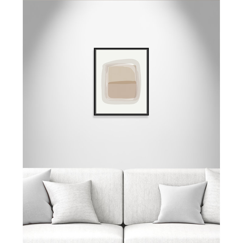 Tina - Cadre flottant, impression sur toile, Noir, H 21,5 po x l 17,5 po x P 2 po