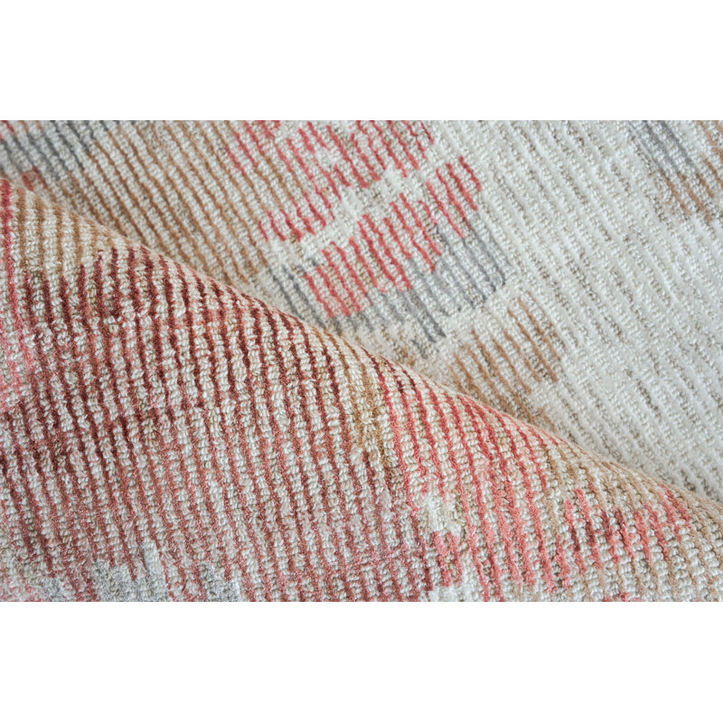 Mineral Abstract Area Rug in Red Orange, Rectangle 9' x 12'