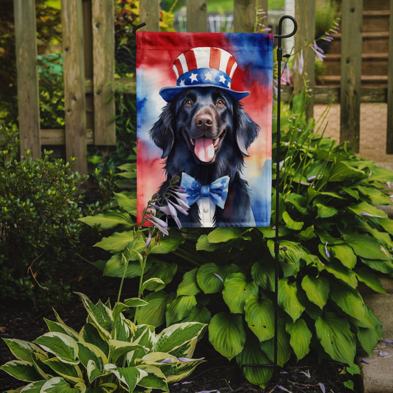 Drapeau patriotique du jardin américain, Retriever à poil plat