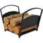 Support à bûches pliable, support à bûches, support de rangement pour bois de chauffage, intérieur, extérieur, acier robuste Fire Beauty