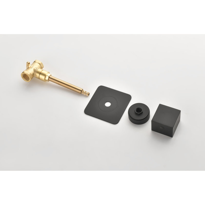 3/4" Cast Metal Volume Control Valve - High Flow Shower Master Control, Brass Handle Adjustable, Corrosion Resistance Coating Applied, Rust Proof, Easy To Install, Matt Black Extra For Shower,