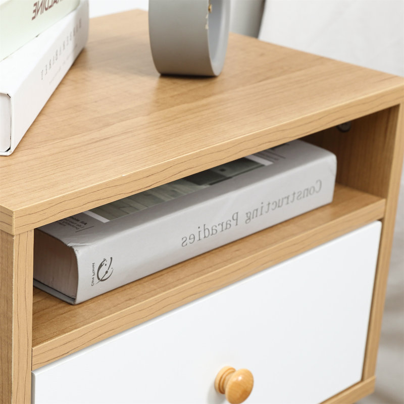 Mullica 40cm W Manufactured Wood Bedside Table