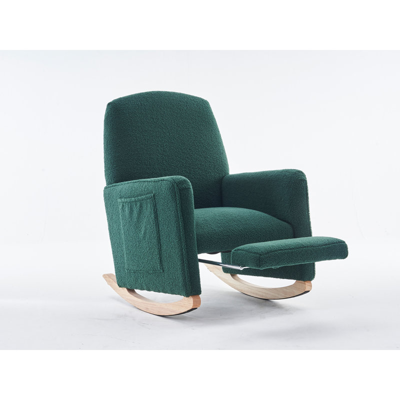 Chaise berçante rembourrée Lebbie, Vert