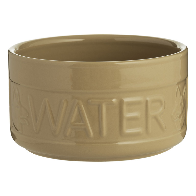 Cane Lettered Dog Food & Water Bowl, 4.0cm H x 20cm W x 20cm D