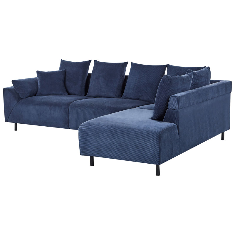 Lunner 4 Seater Sofa & Chaise, Dark Blue
