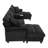 U-shaped Sectional Sofa (Black)-313851773
