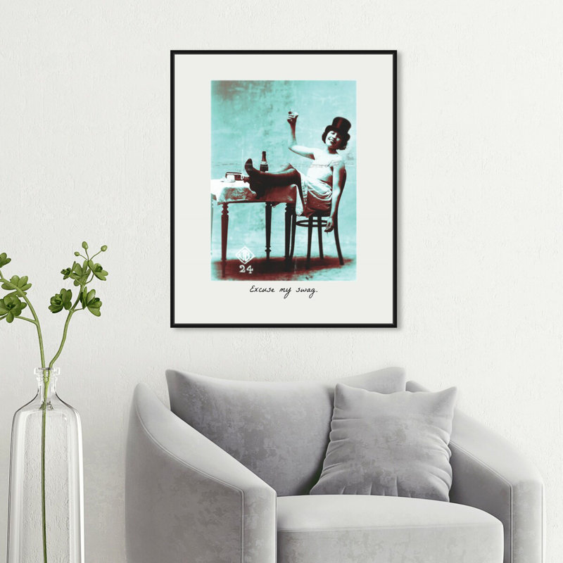 «Excuse My Swag - Floater Frame», impression, H 30 po x l 24 po