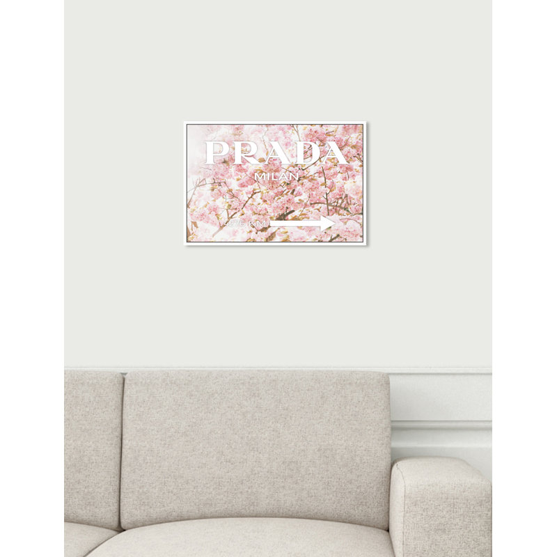 Milan Sakura - Impression sur toile, Cadre blanc, 10 po x 15 po