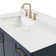 Freitas 42'' Solid Wood Single Bathroom Vanity with 1.5'' Carrara Quartz Top, Left Offset Rectangular Sink