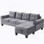 Ensemble de canapé modulaire confortable pour le salon avec porte-gobelet et chaise de rangement