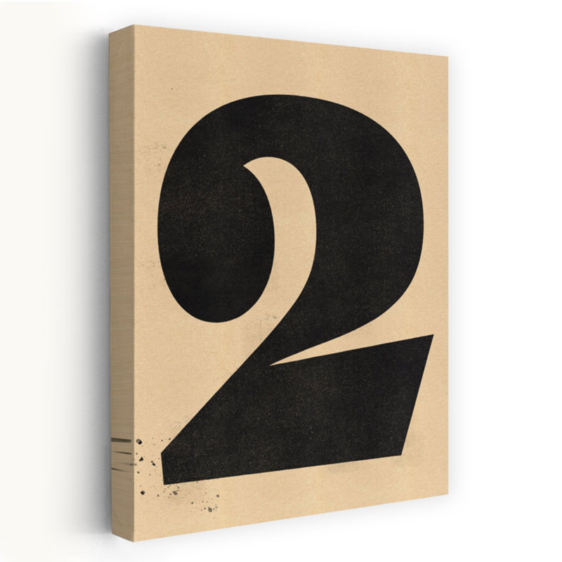 «Bold Number Two», art abstrait classique audacieux, 24" H x 16" W