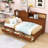 3 Drawers Wooden Daybed with Pushable Shelf, USB & Socket Charging Station-402812616-402812623