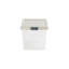 Wham Clip 4x 7L Rectangular Plastic Storage Boxes with Secure Clip Lock Lids. L:39 x W:24 x H:10.5cm Clear/Green Milieu/Stone-107097825