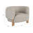 Round-back Wood Frame Accent Chair, Grey - Transform Your Living Space - 39" x 35" x 28"