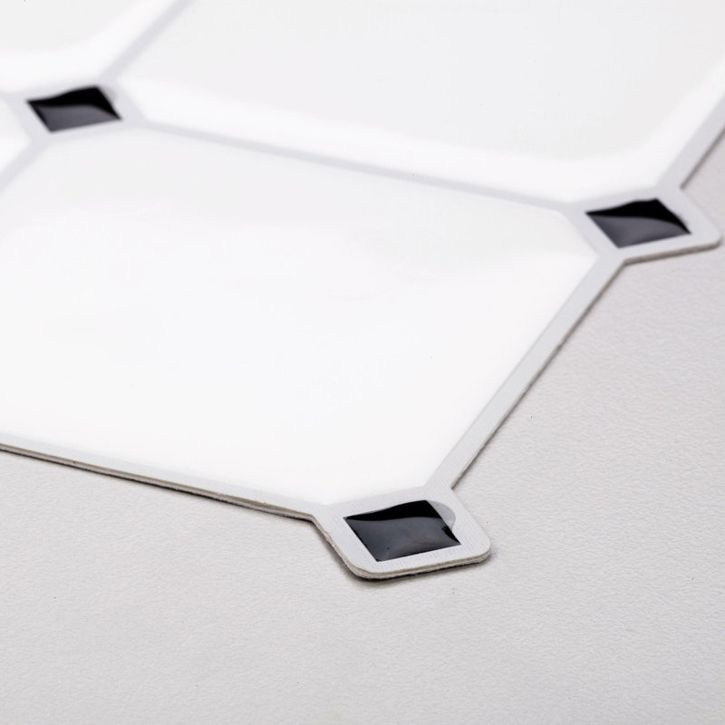 Carreau de mosaïque pelez et collez en PVC 10,5 po x 10,5 po Diamond