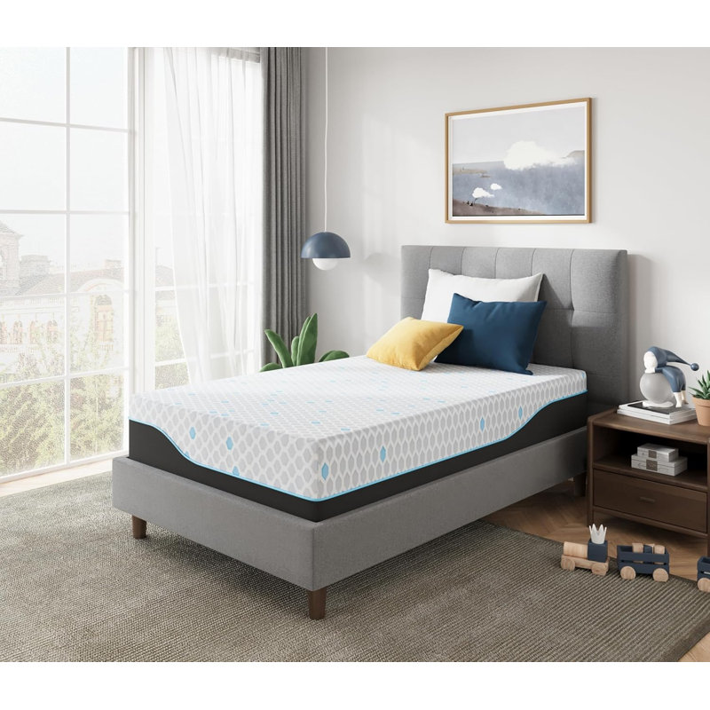 10 Inch Twin Mattress, Cooling Gel Memory Foam Mattress in a Box, Fiberglass Free Mattresses Medium for Back Pain Relief