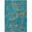 Stellar Lightning Machine Woven Turquoise Rug-70782080