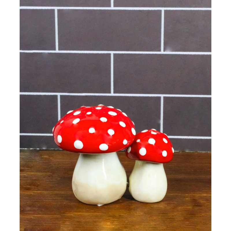 Salière et poivrière rouge vif et blanc