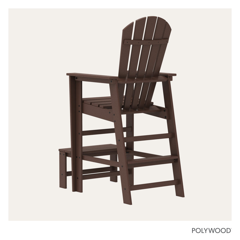 Chaise de sauveteur POLYWOOD South Beach, Acajou