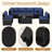 8-Piece Patio Furniture Set with Propane Gas Fire Pit Table-599686342-599686392