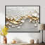 Fleurs blanches et dorées «Wildflowers II» - Décoration murale fleurs sauvages-1958482451-2048623243-1958482454