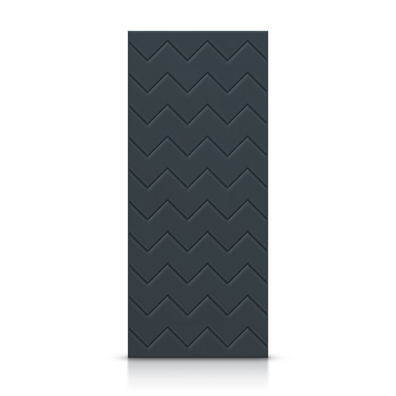 Porte standard à panneaux en bois massif manufacturé, Gris anthracite, 42 po x 80 po