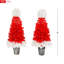 Arbre de Noël illuminé en forme de chapeau de père Noël, ensemble de 2 arbres artificiels 4 pi avec lumières blanc chaud