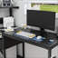 Bureaux, bureau d'ordinateur moderne avec lumières DEL, ports USB et amp; Tablettes réversibles, L 48 po x l 20 po x H 43,5 po | Noir | Panneau de fibres à densité moyenne