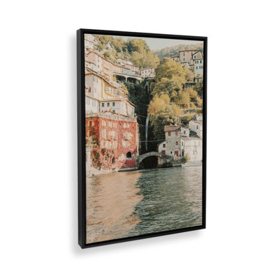 Village Reflections Rolled Canvas Print