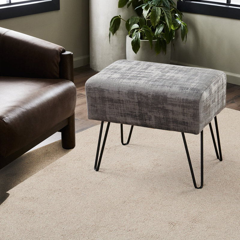 Repose-pieds standard Alegre, Velours gris clocher