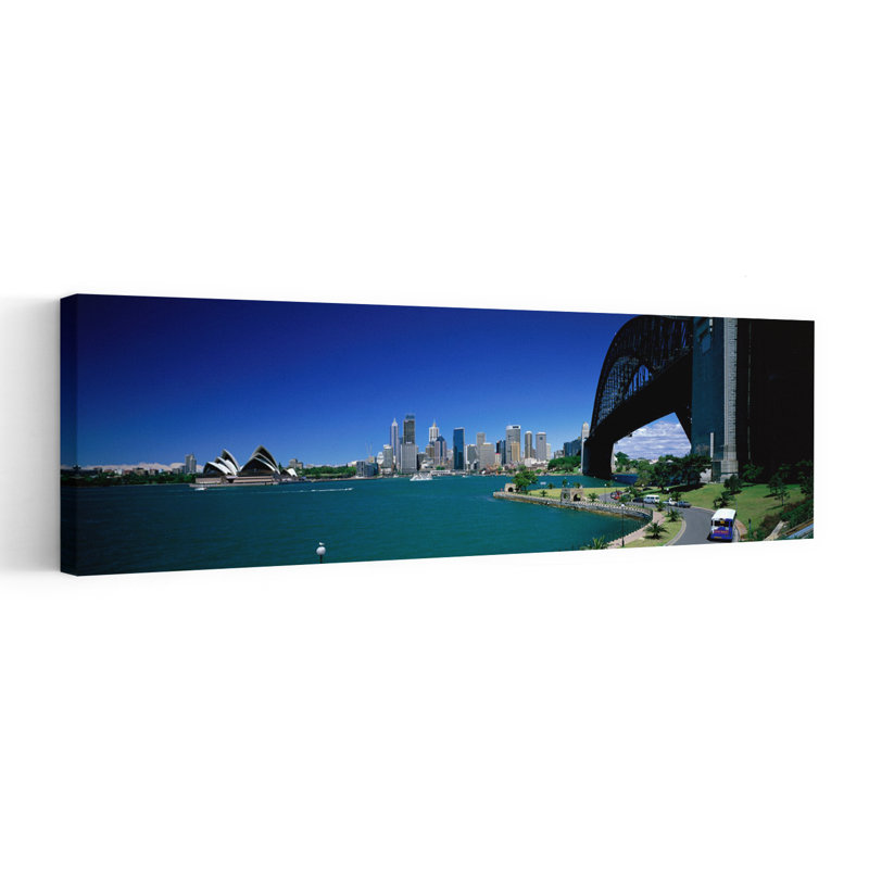 Sydney Australia 1 Piece Wrapped Canvas Panoramic Wall Art, 30.48 cm H x 91.44 cm W