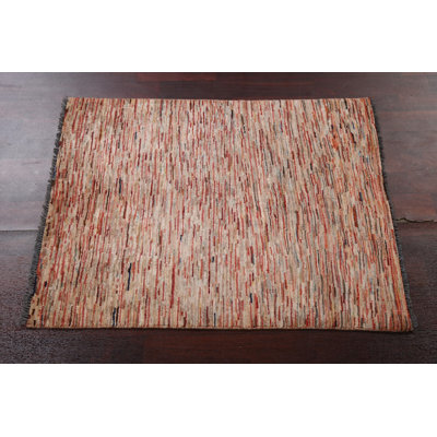 Tapis contemporain Gabbeh Kashkoli noué à la main 3 x 4