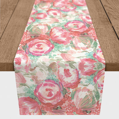 Tiffiny Rectangle Floral Polyester Table Runner