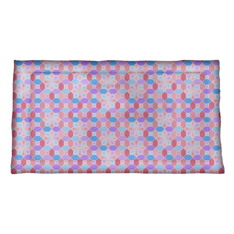 Taie décorative Katelyn Elizabeth, Microfibre, Très grand, Rose / Bleu