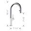 Robinet de cuisine à double jet Urbena - Chrome / Blanc-54930166