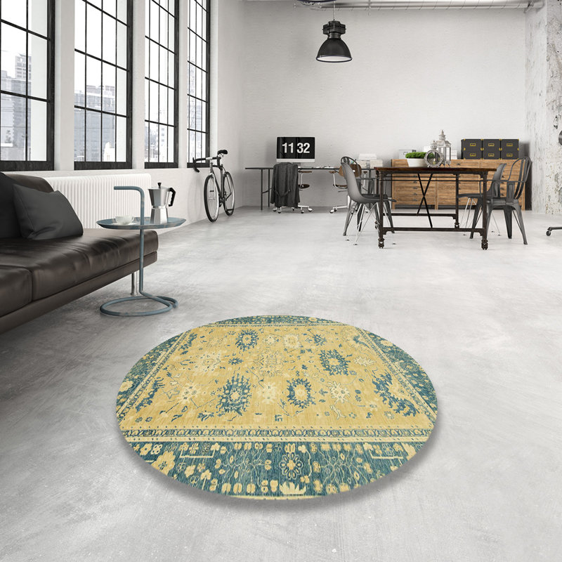 Abstract Indoor Rug, Round 5'