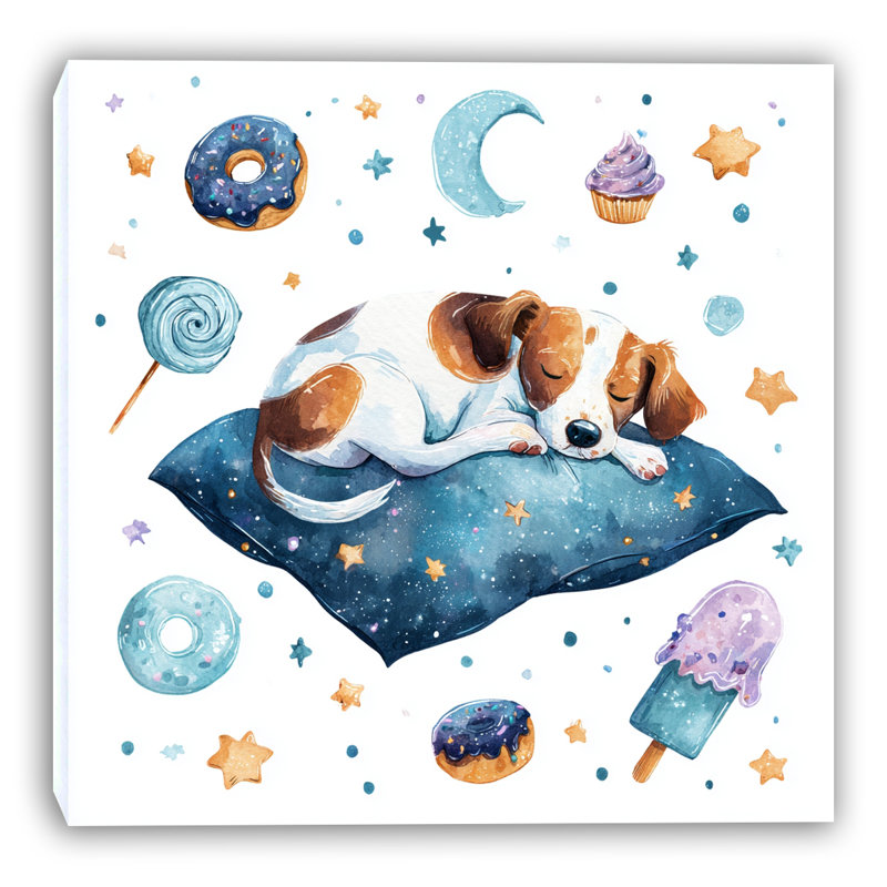 Art mural sur toile tendue Sweet Puppy, 12"W x 12"H x 1"D