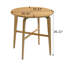 Table de bar ronde en bois de 36,22 pouces de hauteur pour cuisine, salle à manger ou bar personnel (naturel)