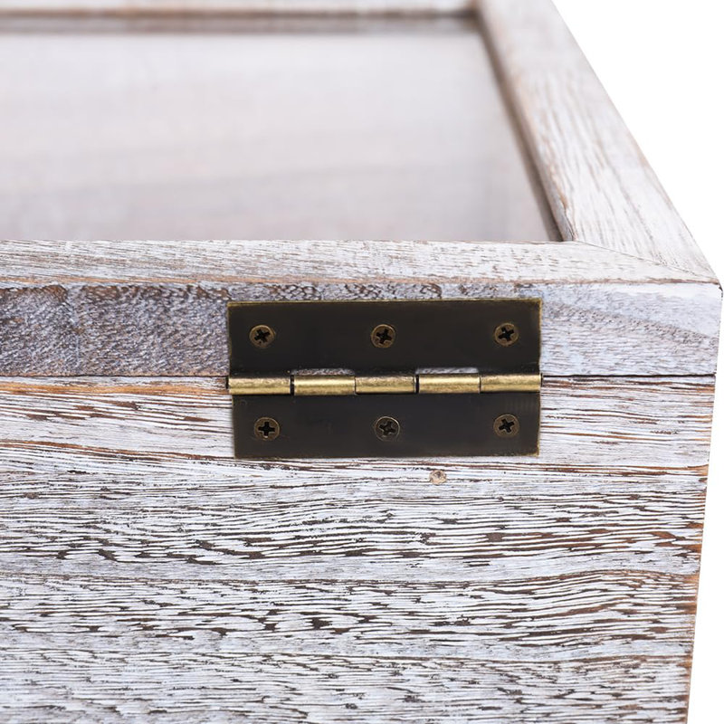 12X12x4 Shadow Box, Exterior Depth 4In Extra Deep Shadow Boxes Display Cases For Pictures, Photos And Keepsake(Distressed White)