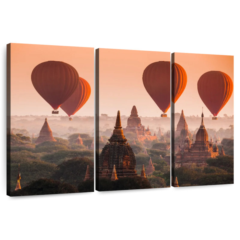 Mehar Ancient Myanmar Hot Air Balloons, 28" H x 45" W