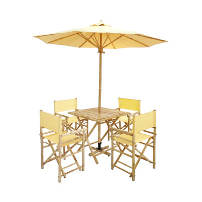 Ensemble repas 6 pièces avec parasol Sheila