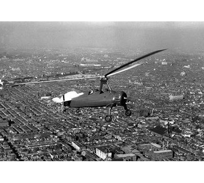 " Gyrocopter In Sky, Philadelphia, PA "