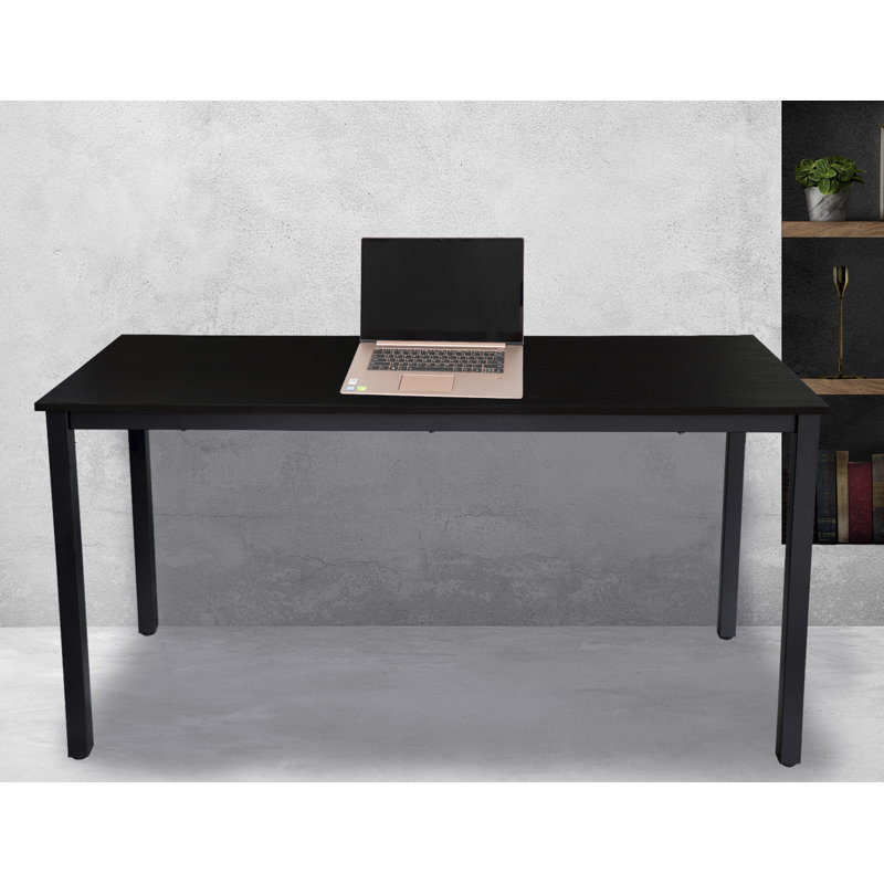 Bureau d'écriture, Plateau noyer foncé / cadre noir