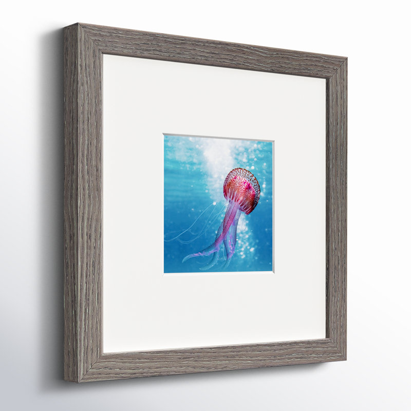 Nickolas Picture Frame with Mat, Gray, 8" x 8"