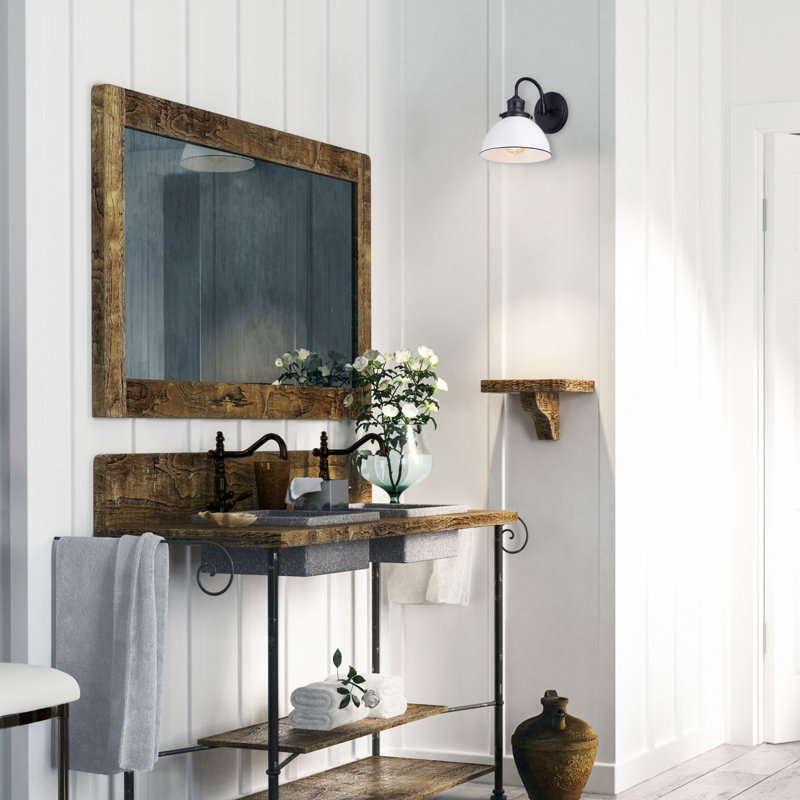 Sumler Barn Light, Matte Black/White