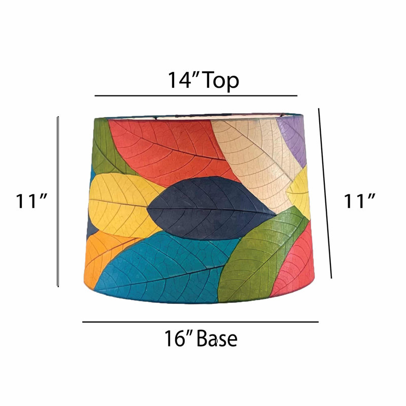 Abat-jour tambour conique 16 pouces Eangee, Multicolore