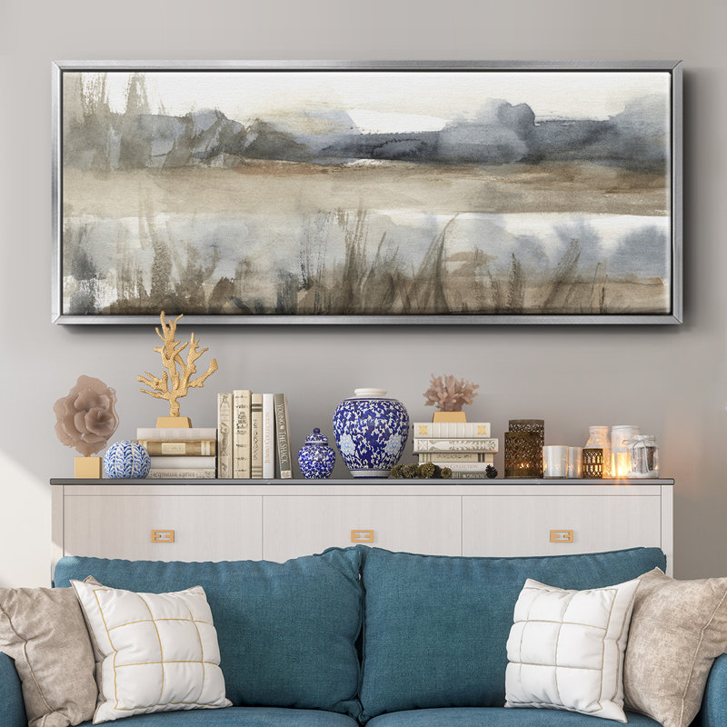 BlueGrey Marsh II- Framed Canvas